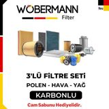 Wöbermann VW Golf 6 1.6 TDI Filtre Bakım Seti 2008-2012 CAY 3'lü Karbonlu