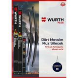 Wöbermann + Würth Volvo V40 cc 2013-2016 Ön Arka Muz Silecek Takımı