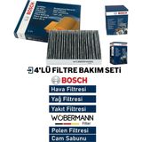 Wöbermann+Bosch Vw Caddy 2.0 Tdi Filtre Bakım Seti 2015-2019 4kp Cuu-Dfs-Clc-Cfh