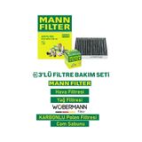 Wöbermann+mann Opel İnsignia 1.6 Turbo Filtre Bakım Seti 2008-2015 3k
