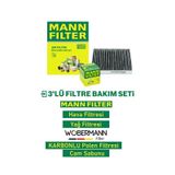 Wöbermann+mann Peugeot 301 1.6 Hdi Filtre Bakım Seti 2013 - 2018 3k