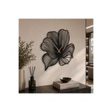 WOCHMANN Çiçek Modern Metal Duvar Saati, Dekoratif Lazer Kesim Sessiz Duvar Saati 60x60