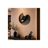 WOCHMANN Modern Metal Duvar Saati, Dekoratif Lazer Kesim Sessiz Duvar Saati 60x60