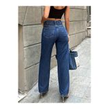 WODDİ Adel Kadın 90's Likralı Süper Yüksek Bel Salaş Jeans Palazzo Kot Pantolon BEEKE1001