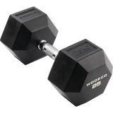 Wodeco Rubber Hex Siyah Kauçuk Altıgen Dambıl 25 kg - Standart