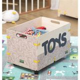 Wodiza Ahşap Oyuncak Kutusu Cute Toybox Tekerlekli Çocuk Odası Oyuncak Sepeti ve Düzenleyici 30 × 31 × 47 cm - Bordo