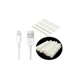 Woer Daralan Makaron Iphone Şarj Kablo Ucu Koruyucu 6.4 mm 10 Adet 5 cm Beyaz