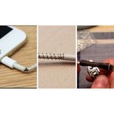 Woer Makaron Iphone Şarj Kablo Ucu Koruyucu 6.4 mm 50 cm Beyaz