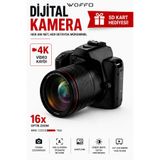 WOFFO 4K WiFi Dijital Kamera | Fotoğraf Makinesi | Fotoğraf Makinası 3.0" LCD Ekran, Canlı Yayın, Geniş Açı Lens, Flaş
