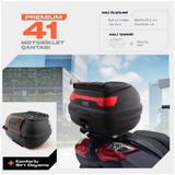 Wogen 41 Litre Premium Sırt Dayamalı Motosiklet Çantası - Siyah - 1405 004
