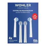 Wohler Şarjlı ve Pilli Diş Fırçası Yedek Başlığı Oral-B Uyumlu 4 Adet Yumuşak - Çocuk ve Yetişkin