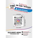 Woisco 100 Adet Instagram Yapışkanlı Etiketi Sticker - Kişiye Özel Isim Etiket - Plastik Parlak Etiket - Suya Dayanıklı (3.5x3.5cm) Düz - Beyaz