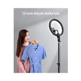 Woise Ring Fill Light Led Işıklı Tripod 12 Inç Halka Youtuber Tiktok Makyaj Işığı Ayaklı Tripot 12 Inç