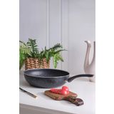 Wok Tava 24 Cm Granit Derin Vok Tavasi