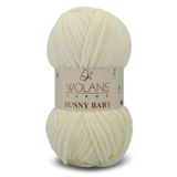 WOLANS 402 Krem Soft Kadife Bunny Baby 100gr 120mt Örgü Ipi Kadife Ip Oyuncak Ipi Battaniye Ipi