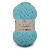 WOLANS 413 Turkuaz Soft Kadife Bunny Baby Örgü Ipi Kadife Ip Yumuşak Oyuncak Ipi Battaniye Ipi
