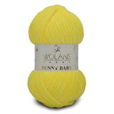 WOLANS 414 Sarı Soft Kadife Bunny Baby Örgü Ipi Kadife Ip Yumuşak Oyuncak Ipi Battaniye Ipi