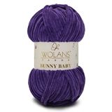 WOLANS 416 Mor Soft Kadife Bunny Baby Örgü Ipi Kadife Ip Yumuşak Oyuncak Ipi Battaniye Ipi