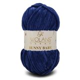 WOLANS 417 Lacivert Soft Kadife Bunny Baby Örgü Ipi Kadife Ip Yumuşak Oyuncak Ipi Battaniye Ipi
