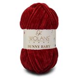 WOLANS 420 Bordo Soft Kadife Bunny Baby Örgü Ipi Kadife Ip Yumuşak Oyuncak Ipi Battaniye Ipi