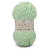 WOLANS 423 Mint Yeşil Soft Kadife Bunny Baby Örgü Ipi Kadife Ip Yumuşak Oyuncak Ipi Battaniye Ipi