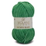 WOLANS 426 Koyu Yeşil Soft Kadife Bunny Baby Örgü Ipi Kadife Ip Yumuşak Oyuncak Ipi Battaniye Ipi