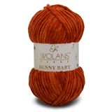 WOLANS 427 Kiremit Soft Kadife Bunny Baby Örgü Ipi Kadife Ip Yumuşak Oyuncak Ipi Battaniye Ipi
