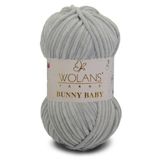 WOLANS 433 Açık Gri Soft Kadife Bunny Baby Örgü Ipi Kadife Ip Yumuşak Oyuncak Ipi Battaniye Ipi