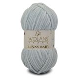 WOLANS 436 Gümüş Soft Kadife Bunny Baby Örgü Ipi Kadife Ip Yumuşak Oyuncak Ipi Battaniye Ipi