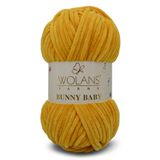 WOLANS 437 Hardal Soft Kadife Bunny Baby Örgü Ipi Kadife Ip Yumuşak Oyuncak Ipi Battaniye Ipi
