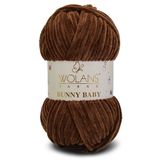 WOLANS 440 Kahve Soft Kadife Bunny Baby Örgü Ipi Kadife Ip Yumuşak Oyuncak Ipi Battaniye Ipi