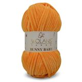 WOLANS 443 Portakal Soft Kadife Bunny Baby Örgü Ipi Kadife Ip Yumuşak Oyuncak Ipi Battaniye Ipi