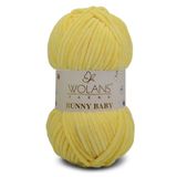 WOLANS 444 Açık Sarı Soft Kadife Bunny Baby Örgü Ipi Kadife Ip Yumuşak Oyuncak Ipi Battaniye Ipi