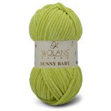 WOLANS 446 Fıstık Yeşil Soft Kadife Bunny Baby Örgü Ipi Kadife Ip Yumuşak Oyuncak Ipi Battaniye Ipi