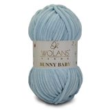 WOLANS 448 Buz Mavi Soft Kadife Bunny Baby Örgü Ipi Kadife Ip Yumuşak Oyuncak Ipi Battaniye Ipi