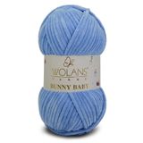 WOLANS 450 Mavi Soft Kadife Bunny Baby Örgü Ipi Kadife Ip Yumuşak Oyuncak Ipi Battaniye Ipi