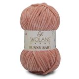 WOLANS 454 Gül Soft Kadife Bunny Baby Örgü Ipi Kadife Ip Yumuşak Oyuncak Ipi Battaniye Ipi
