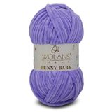 WOLANS 455 Menekşe Soft Kadife Bunny Baby Örgü Ipi Kadife Ip Yumuşak Oyuncak Ipi Battaniye Ipi