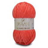 WOLANS 462 Mercan Soft Kadife Bunny Baby Örgü Ipi Kadife Ip Yumuşak Oyuncak Ipi Battaniye Ipi