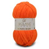WOLANS 467 Turuncu Soft Kadife Bunny Baby Örgü Ipi Kadife Ip Yumuşak Oyuncak Ipi Battaniye Ipi