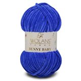 WOLANS 468 Saks Mavi Soft Kadife Bunny Baby Örgü Ipi Kadife Ip Yumuşak Oyuncak Ipi Battaniye Ipi