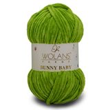 WOLANS 469 Çimen Soft Kadife Bunny Baby Örgü Ipi Kadife Ip Yumuşak Oyuncak Ipi Battaniye Ipi