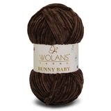 WOLANS 475 Acı Kahve Soft Kadife Bunny Baby Örgü Ipi Kadife Ip Yumuşak Oyuncak Ipi Battaniye Ipi
