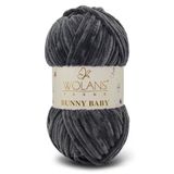 WOLANS 476 Antrasit Soft Kadife Bunny Baby Örgü Ipi Kadife Ip Yumuşak Oyuncak Ipi Battaniye Ipi