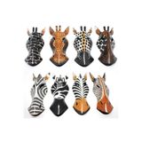 Wolawood Afrika Tarzı Zebra Mask Doğal Ahşap El Yapımı Otantik Hediyelik Dekoratif Asma Duvar Süsü Özel Maske