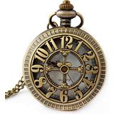 Wolawood Antik Tarz Nostaljik Metal Köstekli Cep Saati Rakam Desenli Bronz Klasik Quartz Kutulu Vintage Hediyelik Saat Retro Zincirli Pil Dahil Özel Lüks Saat - Kumsal Beji