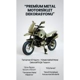 Wolawood Antika Esintili Metal Sanatı: Özel İnce El İşçiliği~Klasik Macera Motosikleti Modeli & Dekoratif Full Ağır Metal Alaşım Hediyelik Biblo Motor
