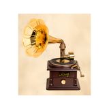 Wolawood Antika Tarzı Vintage Nostaljik Gramofon Müzik Kutusu Kurmalı Box Klasik Retro Hediyelik Dekor