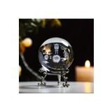 Wolawood Astronot Gezegenler Kristal Cam Kar Küresi 3D Lazer İşleme Metal Standlı Dekoratif Biblo Süs Hediye
