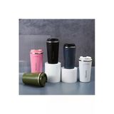 Wolawood Coffee Termos Mug 1 Adet Çift Duvarlı İzoleli Paslanmaz Çelik Matara Kupa Özel Lüks Su Şişesi 500 Ml